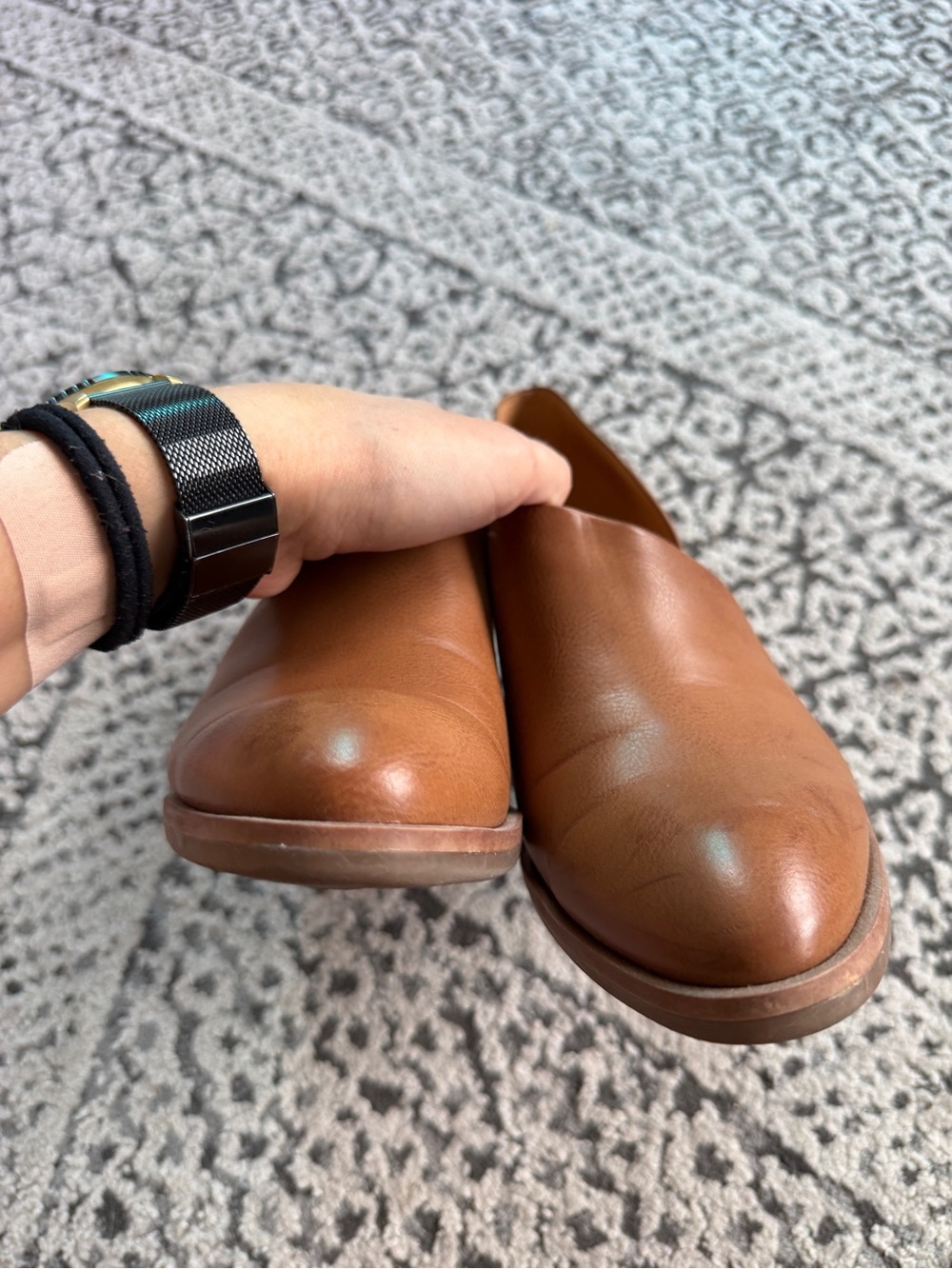 KORKS | Women's Tan Block Heel Slip-On Pumps - Picture 6 of 7